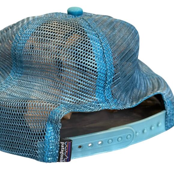 Patagonia P-6 Logo Patch Trucker Hat SnapBack Cap Red White and Blue - Picture 5 of 6